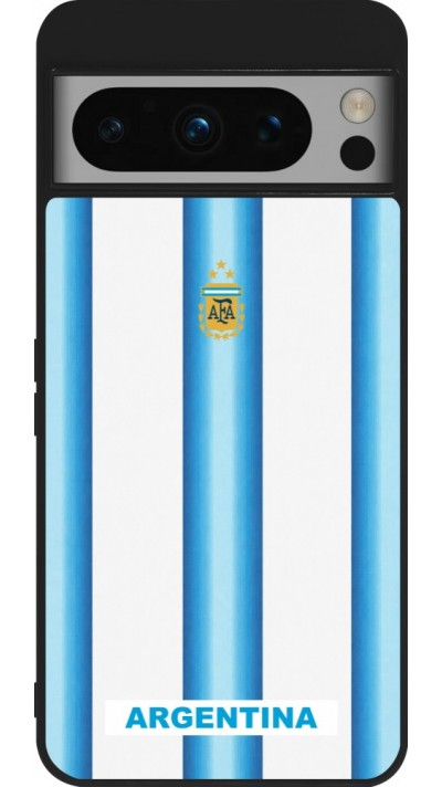 Google Pixel 8 Pro Case Hülle - Silikon schwarz Argentinien 2026 personalisierbares Fussballtrikot