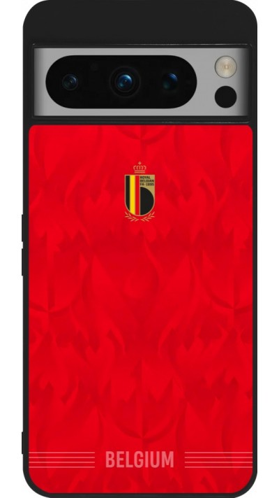 Google Pixel 8 Pro Case Hülle - Silikon schwarz Belgien 2026 personalisierbares Fussballtrikot