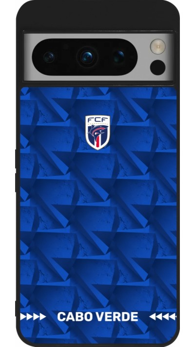 Google Pixel 8 Pro Case Hülle - Silikon schwarz Kap Verde 2026 personalisierbares Fussballtrikot