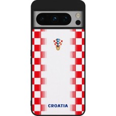 Google Pixel 8 Pro Case Hülle - Silikon schwarz Kroatien 2026 personalisierbares Fussballtrikot