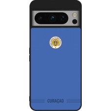 Google Pixel 8 Pro Case Hülle - Silikon schwarz Curaçao 2026 personalisierbares Fussballtrikot
