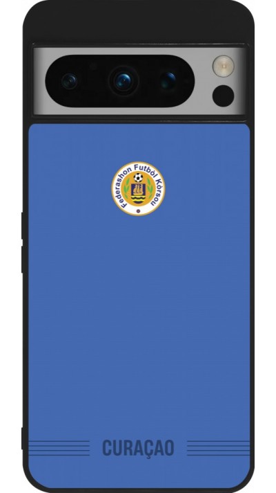 Google Pixel 8 Pro Case Hülle - Silikon schwarz Curaçao 2026 personalisierbares Fussballtrikot