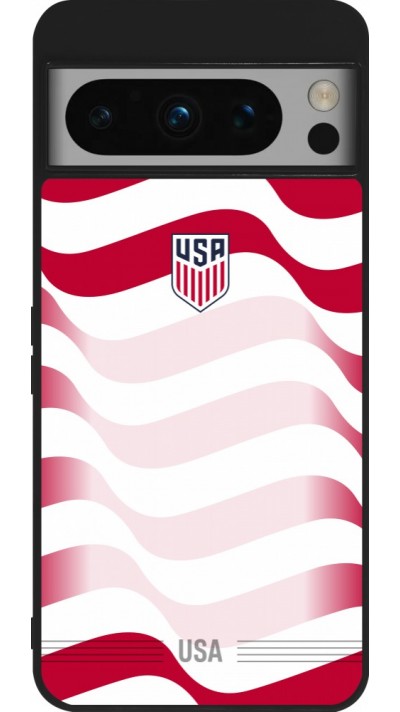 Google Pixel 8 Pro Case Hülle - Silikon schwarz Vereinigten Staaten 2026 personalisierbares Fussballtrikot