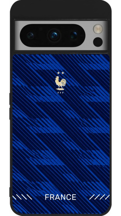 Google Pixel 8 Pro Case Hülle - Silikon schwarz Frankreich 2026 personalisierbares Fussballtrikot