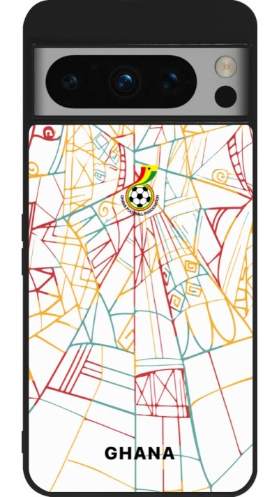 Google Pixel 8 Pro Case Hülle - Silikon schwarz Ghana 2026 personalisierbares Fussballtrikot