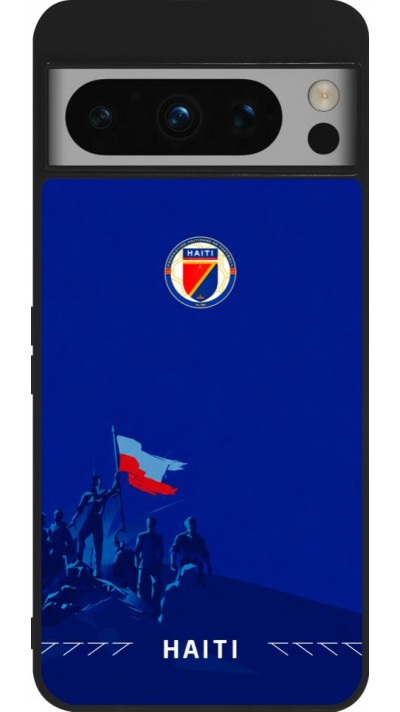 Google Pixel 8 Pro Case Hülle - Silikon schwarz Haiti 2026 personalisierbares Fussballtrikot