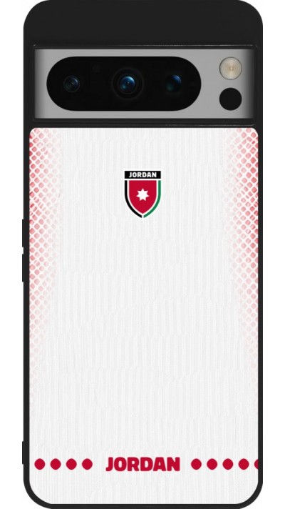 Google Pixel 8 Pro Case Hülle - Silikon schwarz Jordanien 2026 personalisierbares Fussballtrikot