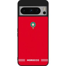 Google Pixel 8 Pro Case Hülle - Silikon schwarz Marokko 2026 personalisierbares Fussballtrikot