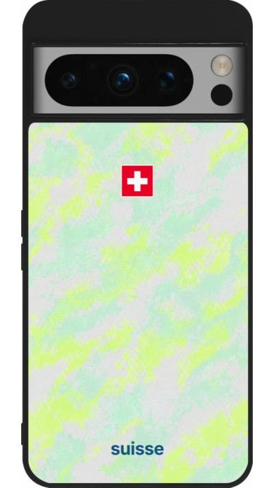 Google Pixel 8 Pro Case Hülle - Silikon schwarz Schweiz Away 2026 personalisierbares Fussballtrikot