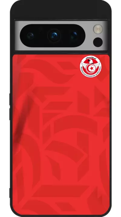 Google Pixel 8 Pro Case Hülle - Silikon schwarz Tunesien 2022 personalisierbares Fussballtrikot