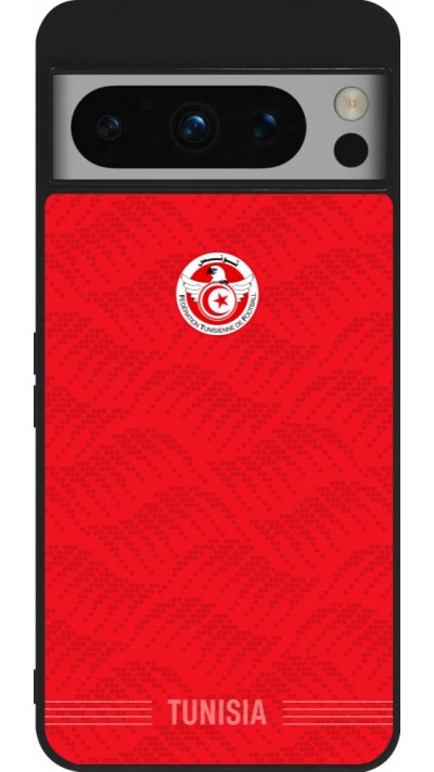 Google Pixel 8 Pro Case Hülle - Silikon schwarz Tunesien 2026 personalisierbares Fussballtrikot