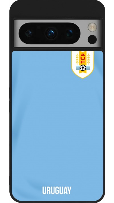 Google Pixel 8 Pro Case Hülle - Silikon schwarz Uruguay 2022 personalisierbares Fussballtrikot