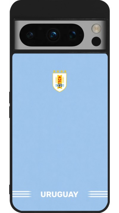 Google Pixel 8 Pro Case Hülle - Silikon schwarz Uruguay 2026 personalisierbares Fussballtrikot
