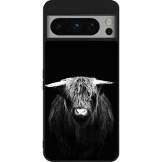 Google Pixel 8 Pro Case Hülle - Silikon schwarz Highland calf black