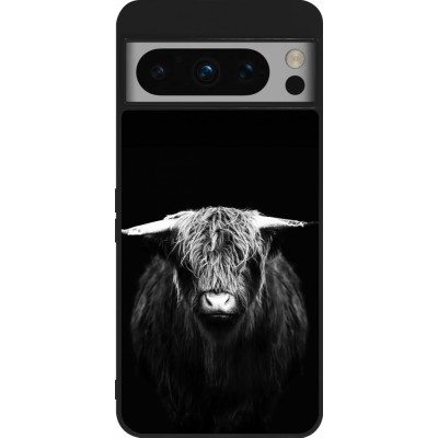 Google Pixel 8 Pro Case Hülle - Silikon schwarz Highland calf black