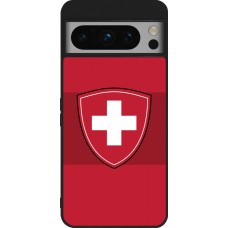 Google Pixel 8 Pro Case Hülle - Silikon schwarz Hockey World Championship Ecusson Suisse