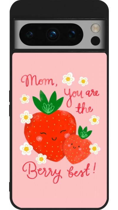 Google Pixel 8 Pro Case Hülle - Silikon schwarz Mom 2026 Berry best