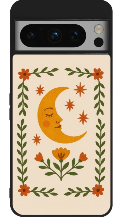 Google Pixel 8 Pro Case Hülle - Silikon schwarz Half moon stamp 2026