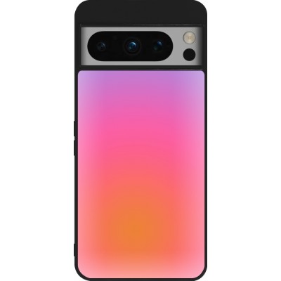 Google Pixel 8 Pro Case Hülle - Silikon schwarz Orange Pink Blue Gradient