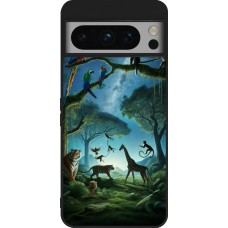 Google Pixel 8 Pro Case Hülle - Silikon schwarz Paradies der exotischen Tiere