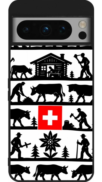 Google Pixel 8 Pro Case Hülle - Silikon schwarz Poya Schweiz 1