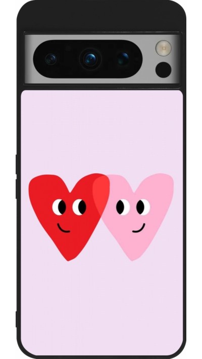 Google Pixel 8 Pro Case Hülle - Silikon schwarz Saint Valentines Day 26 Heart