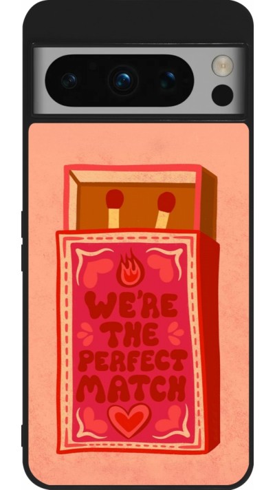 Google Pixel 8 Pro Case Hülle - Silikon schwarz Saint Valentines Day 26 Perfect Match