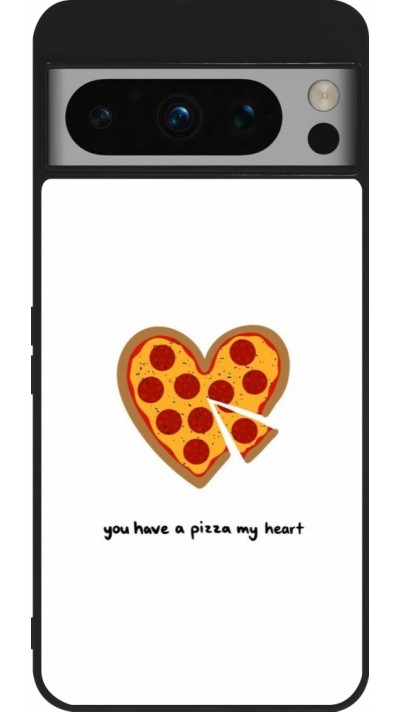 Google Pixel 8 Pro Case Hülle - Silikon schwarz Saint Valentines Day 26 You have my pizza heart