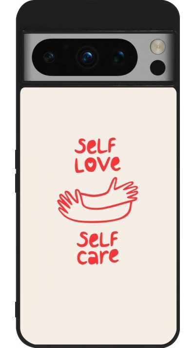 Google Pixel 8 Pro Case Hülle - Silikon schwarz Saint Valentines Day 26 Self love self care