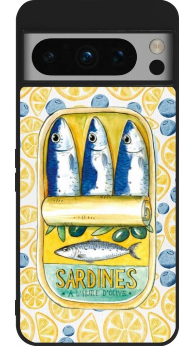 Google Pixel 8 Pro Case Hülle - Silikon schwarz Sardines in oil 2026