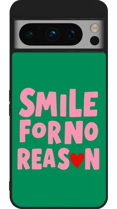 Google Pixel 8 Pro Case Hülle - Silikon schwarz Smile for no reason 2026