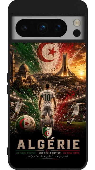 Google Pixel 8 Pro Case Hülle - Silikon schwarz Fussball Algerien splash 2026