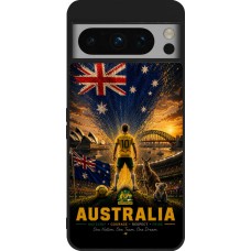 Google Pixel 8 Pro Case Hülle - Silikon schwarz Fussball Australien splash 2026