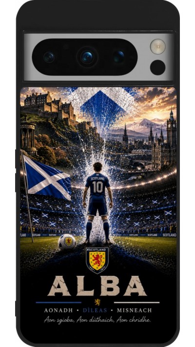 Google Pixel 8 Pro Case Hülle - Silikon schwarz Fussball Schottland splash 2026