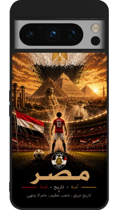 Google Pixel 8 Pro Case Hülle - Silikon schwarz Fussball Ägypten splash 2026