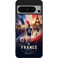 Google Pixel 8 Pro Case Hülle - Silikon schwarz Fussball Frankreich splash 2026