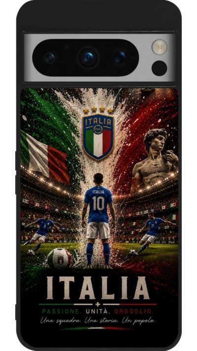 Google Pixel 8 Pro Case Hülle - Silikon schwarz Fussball Italien splash 2026