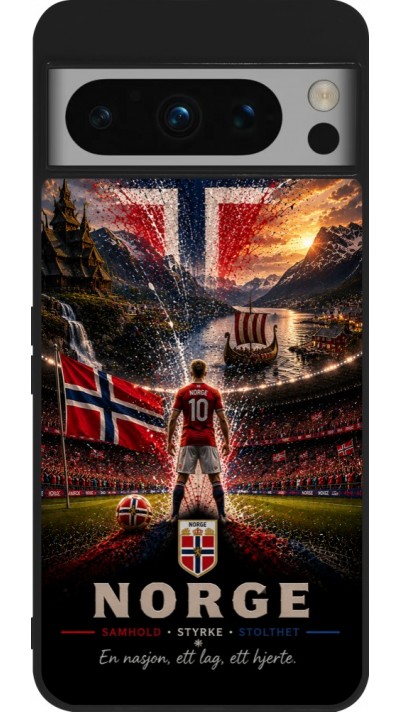 Google Pixel 8 Pro Case Hülle - Silikon schwarz Fussball Norwegen splash 2026