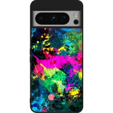 Google Pixel 8 Pro Case Hülle - Silikon schwarz Splash paint