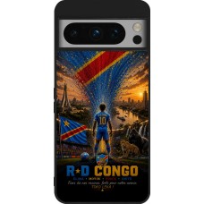 Google Pixel 8 Pro Case Hülle - Silikon schwarz Fussball Demokratische Republik Kongo splash 2026
