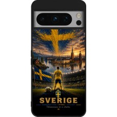 Google Pixel 8 Pro Case Hülle - Silikon schwarz Fussball Schweden splash 2026