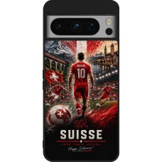 Google Pixel 8 Pro Case Hülle - Silikon schwarz Fussball Suisse splash 2026