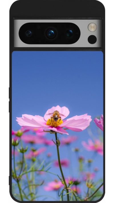 Google Pixel 8 Pro Case Hülle - Silikon schwarz Bee on a flower Spring 2026