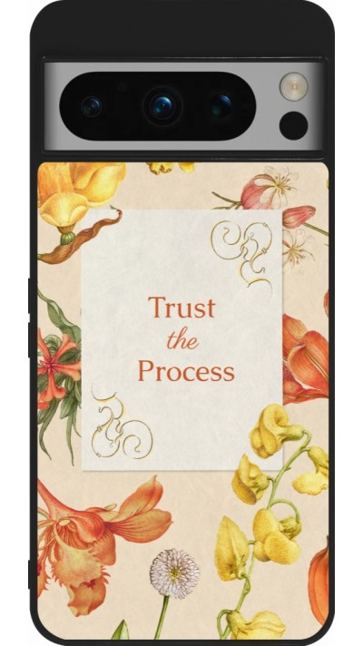Google Pixel 8 Pro Case Hülle - Silikon schwarz Trust the process Spring 2026