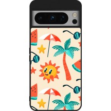 Google Pixel 8 Pro Case Hülle - Silikon schwarz Summer 2025 Pattern soleil