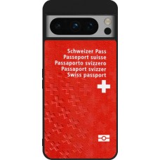 Google Pixel 8 Pro Case Hülle - Silikon schwarz Swiss Passport