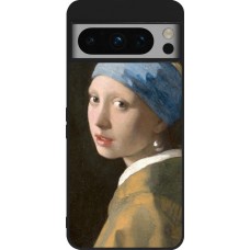 Google Pixel 8 Pro Case Hülle - Silikon schwarz Kunstbild - Das Mädchen mit dem Perlenohrring - Jan Vermeer