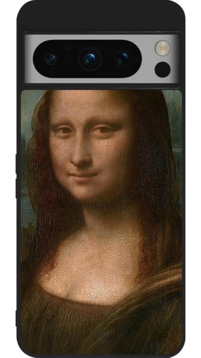 Google Pixel 8 Pro Case Hülle - Silikon schwarz Kunstbild - Mona Lisa - Leonardo de Vinci