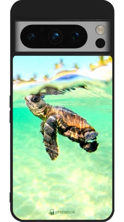 Google Pixel 8 Pro Case Hülle - Silikon schwarz Turtle Underwater