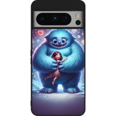 Google Pixel 8 Pro Case Hülle - Silikon schwarz Valentin 2024 Flauschige Liebe